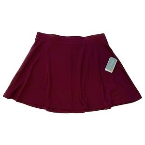 Forever 21 Burgundy Skater Skirt